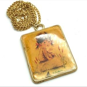 Vintage Fran Mar Moppets Pendant Necklace
